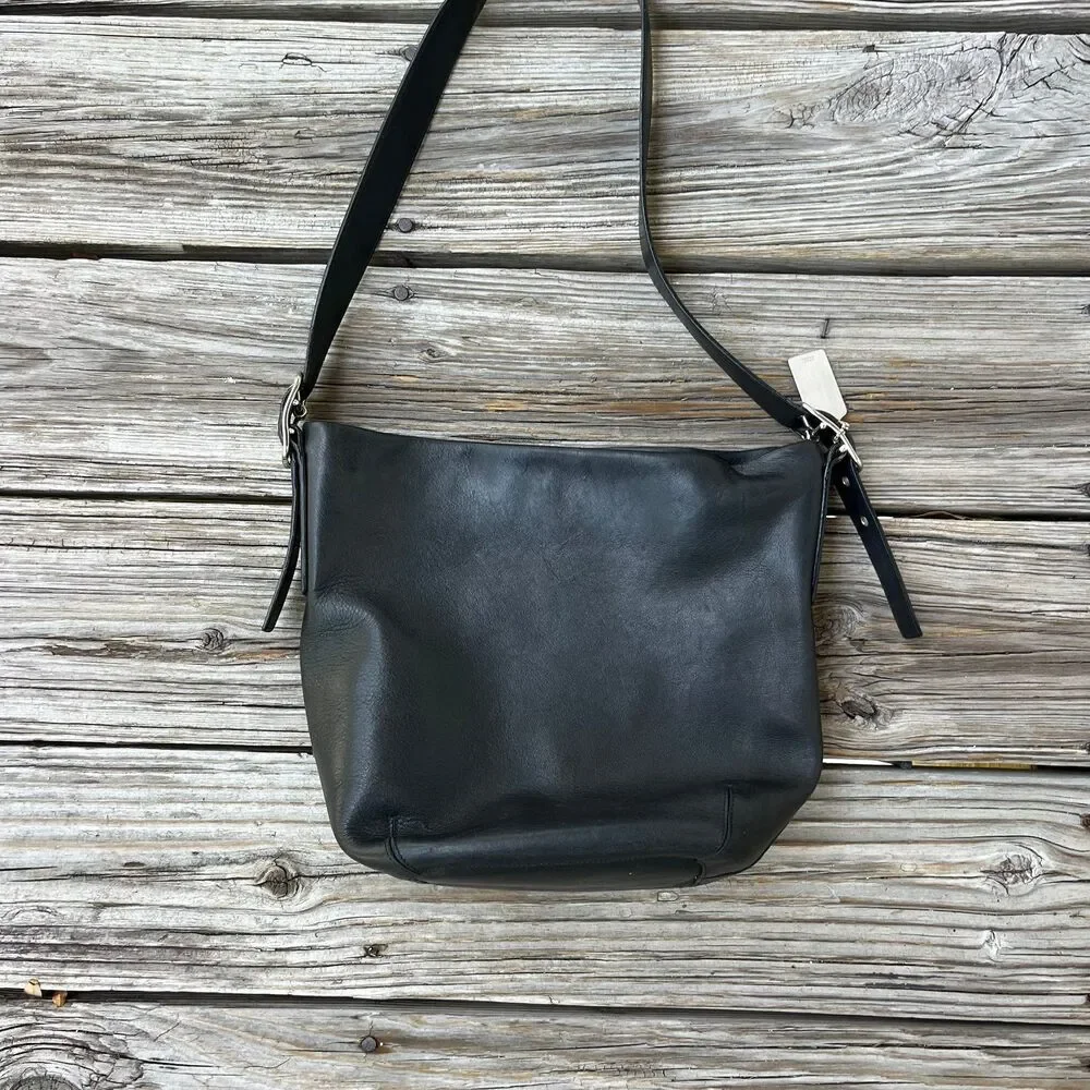 Vintage Coach Legacy 9186 Classic Black Leather Soho Hobo Shoulder Bag - Picture 1 of 7